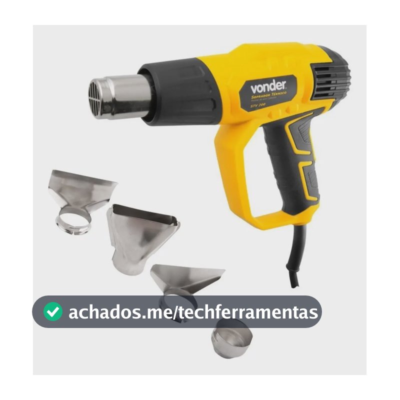Soprador Térmico Pistola Vonder Ar Quente 3 Estágios 2000w Profissional Acessórios Voltagem