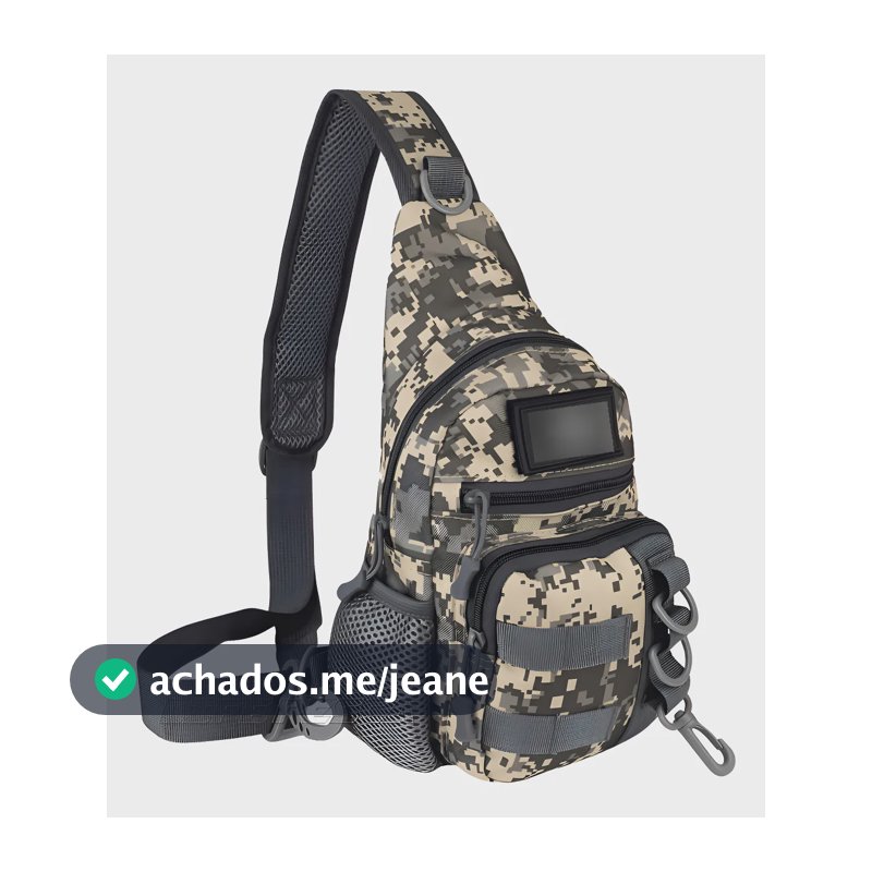 Bolsa Tática Pochete Pesca Camuflada Multiuso Alça Ajustável