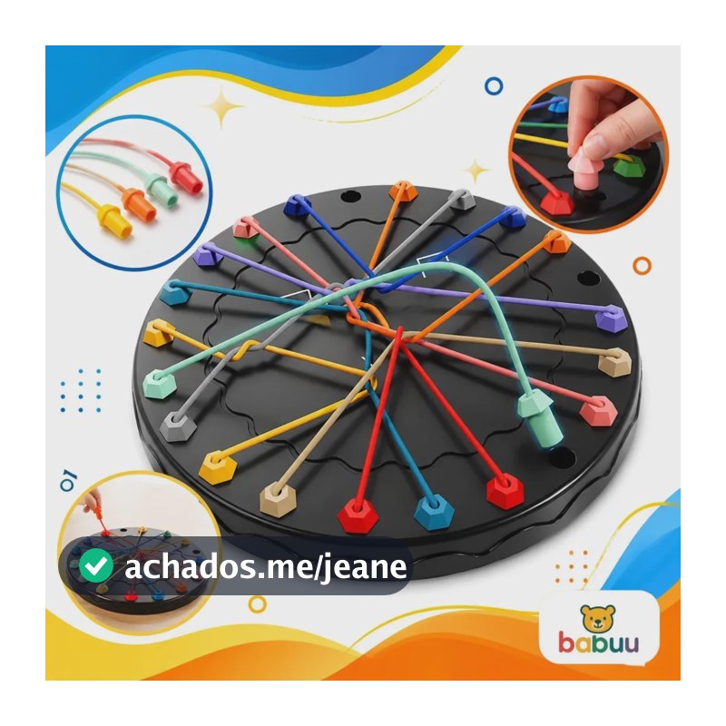 Jogo Desafio Desenrolar Cordas Anti Estresse Raciocínio Quebra Cabeça Babuu Brinquedos Educativos