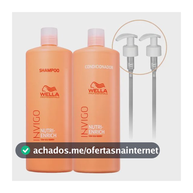 Kit Wella Invigo Nutri Enrich Shampoo e Condicionador 2 L