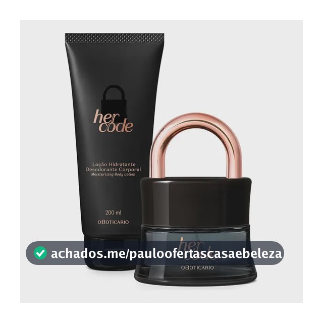 Her Code Eau De Parfum 50ml + Loção Corporal 200ml Vegano Cruelty-Free