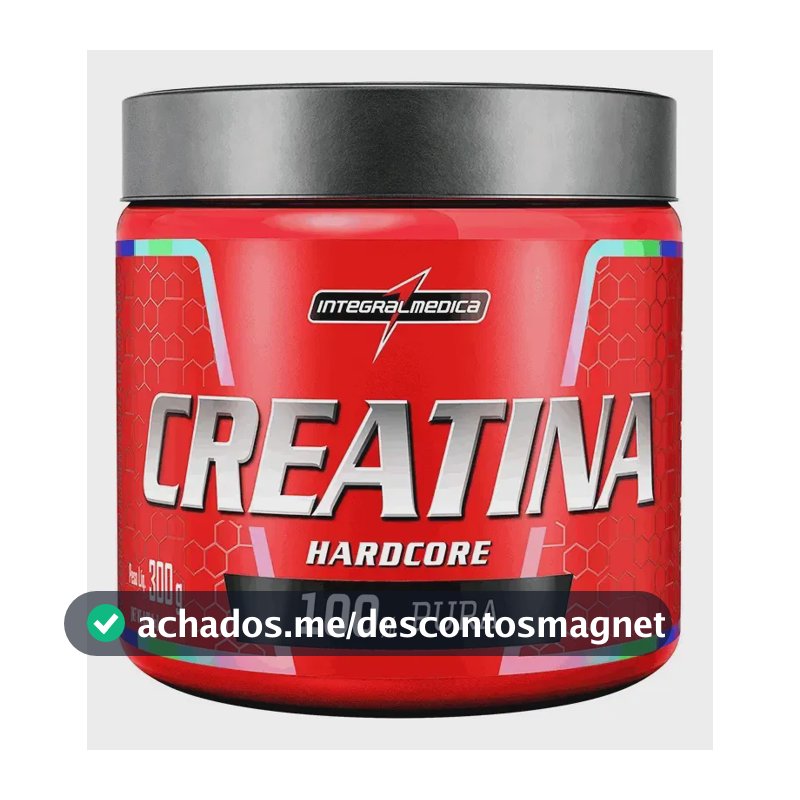 Creatina Integralmédica Monohidratada Hardcore em pó Sem sabor x 300g
