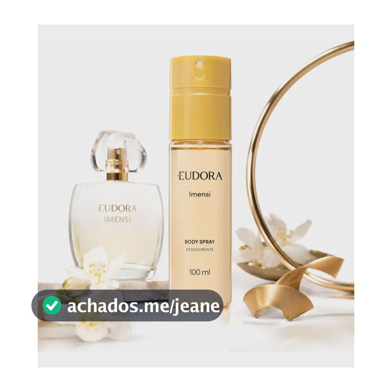 Body Spray Eudora Imensi Deo Colônia Luxuoso Feminino 100ml