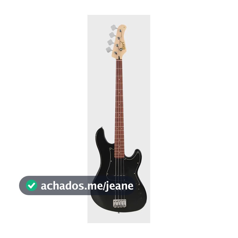 Contrabaixo Cort Gb Series Gb34 Black Ativo 4 Cordas Oferta Destro Preto Envernizado 4