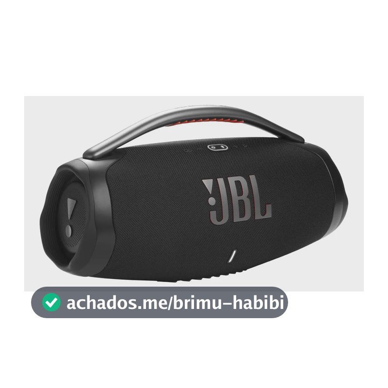 Caixa de Som JBL Boombox 3 Bluetooth Portátil, Preta e À Prova D'Água