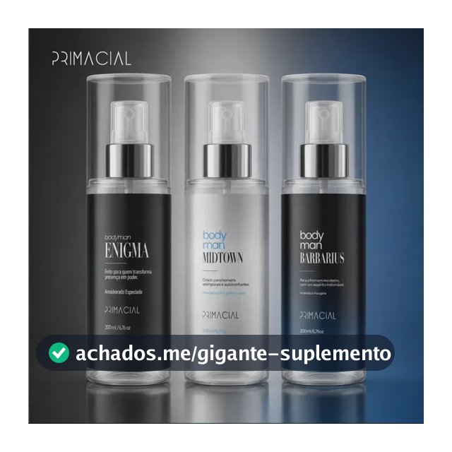 Kit Body Splash Masculino Barbarius + Enigma + Midtown 200ml