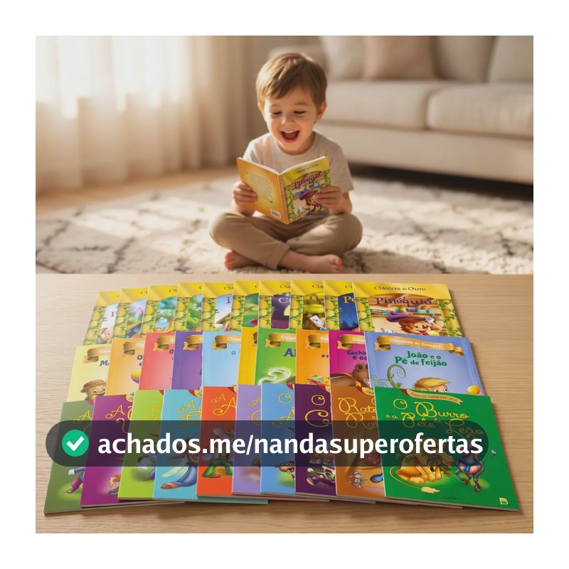 Livros Infantis Kit 30 Volumes Contos Clássicos Fábulas Histórias Coletânea Ouro Inesquecíveis Sempre Ilustrado Educativo Literatura Presente Criança Conto de Fada Português Louis Riel
