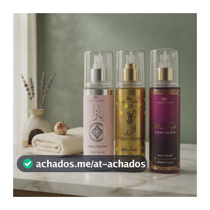 Kit 3 Body Splash Árabe 200ml Feminino Sabah, Yara, Atherri