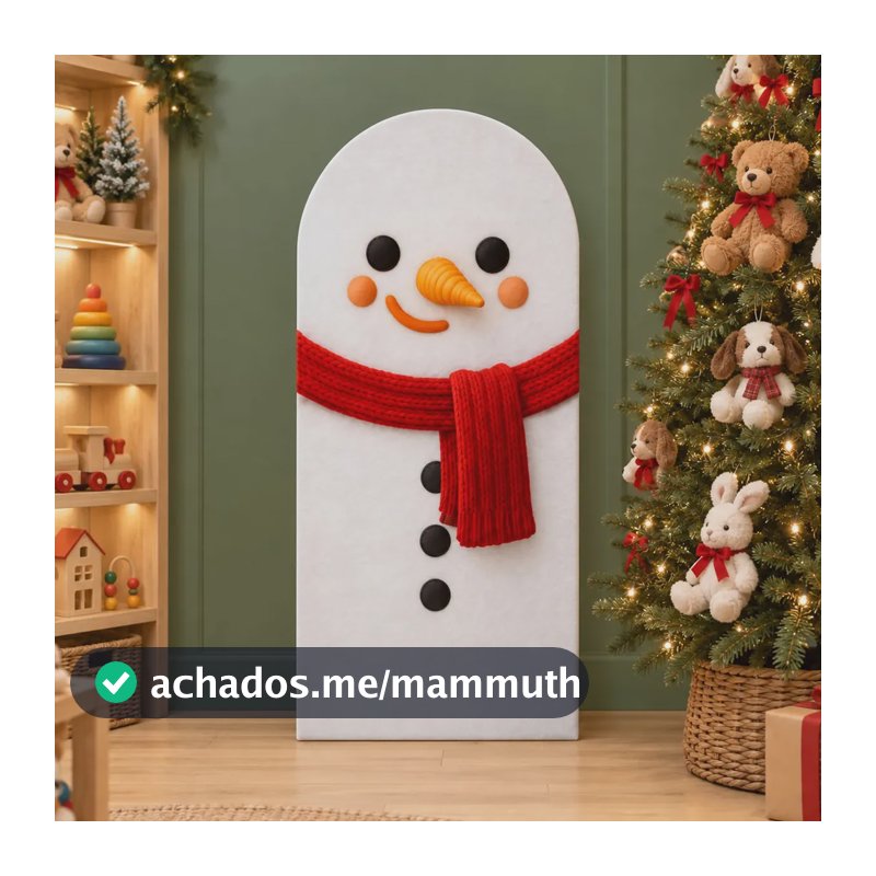 Painel Natal Boneco de Neve Romano 2x1m Decoração de Festa Capa Painel Decorativo Natalino Em Tecido Veste Facil Com Elástico