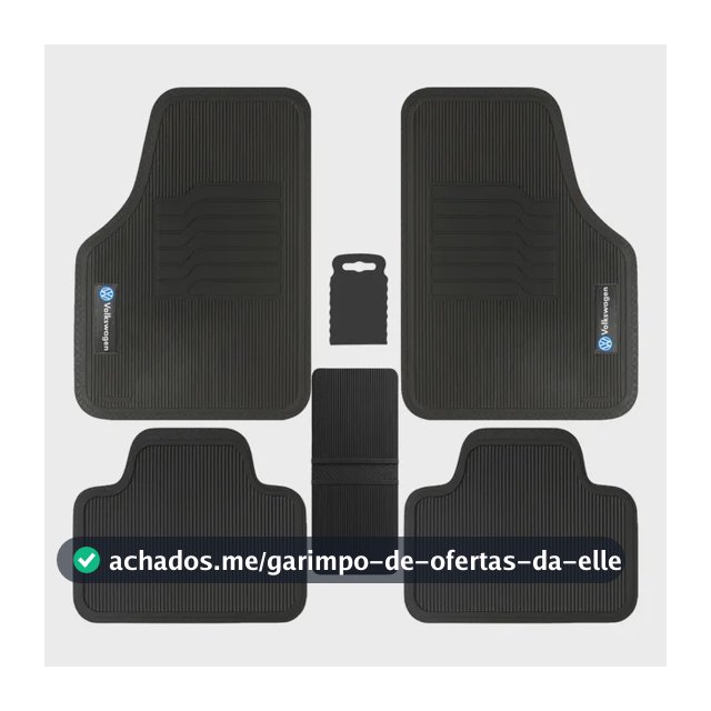 Jogo Tapete Personalizado Carro Borracha Volkswagen Bordado 5 Peças Gol G4 2006 A 2013