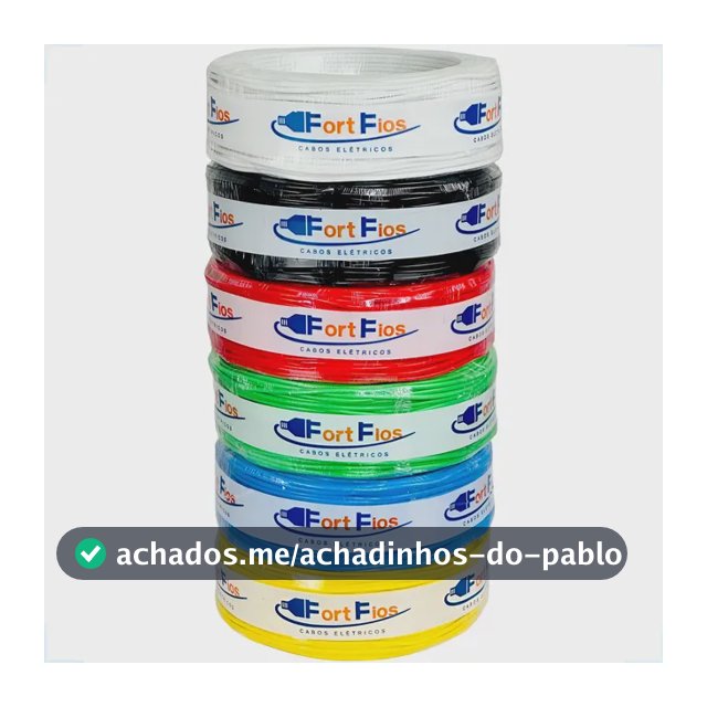 Fio Elétrico 1,5mm Cabo Flexível 1 5mm Rolo 50m Metros 750v