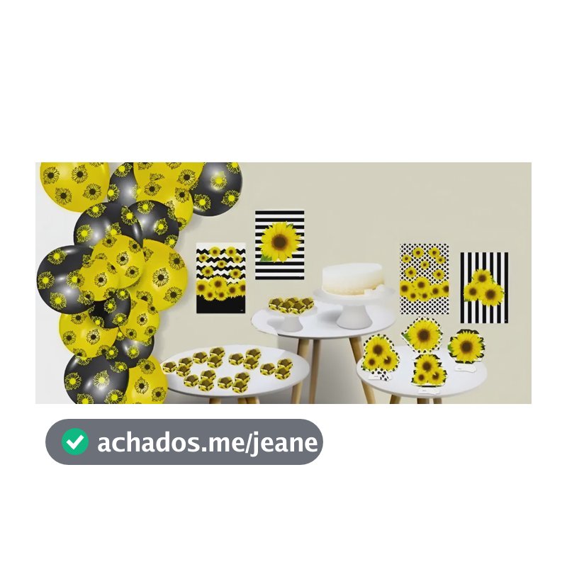 Kit Festa Girassol Aniversário Decoração