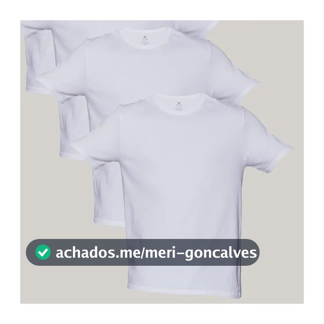 Kit 5 Camisetas Básicas Masculinas Algodão Branca Hering  Branco Xg Liso