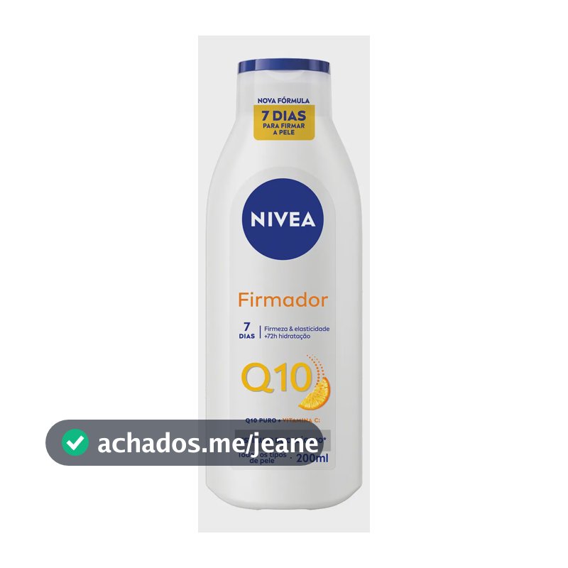 NIVEA Loção Hidratante Firmador Q10 + Vitamina C 200ml, BBB 26, Hidratação Intensa 48h, Pele Firme e Elasticidade, Corporal, Todos os Tipos de Pele