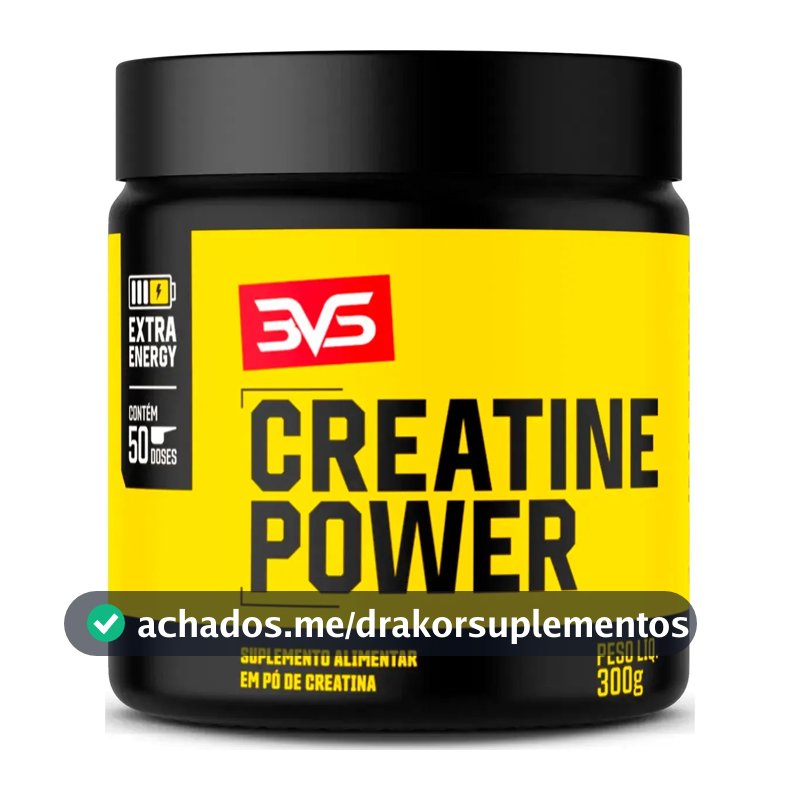 Creatina Monohidratada Power Extra Energy - 300g - 3VS Nutrition