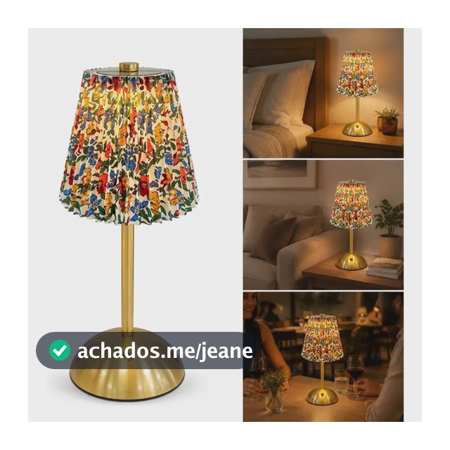 Luminária De Mesa Led Recarregável Luz Ambiente D