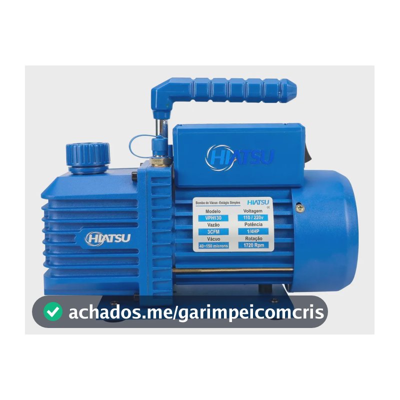 Bomba De Vácuo Estágio Simples 3cfm Bivolt