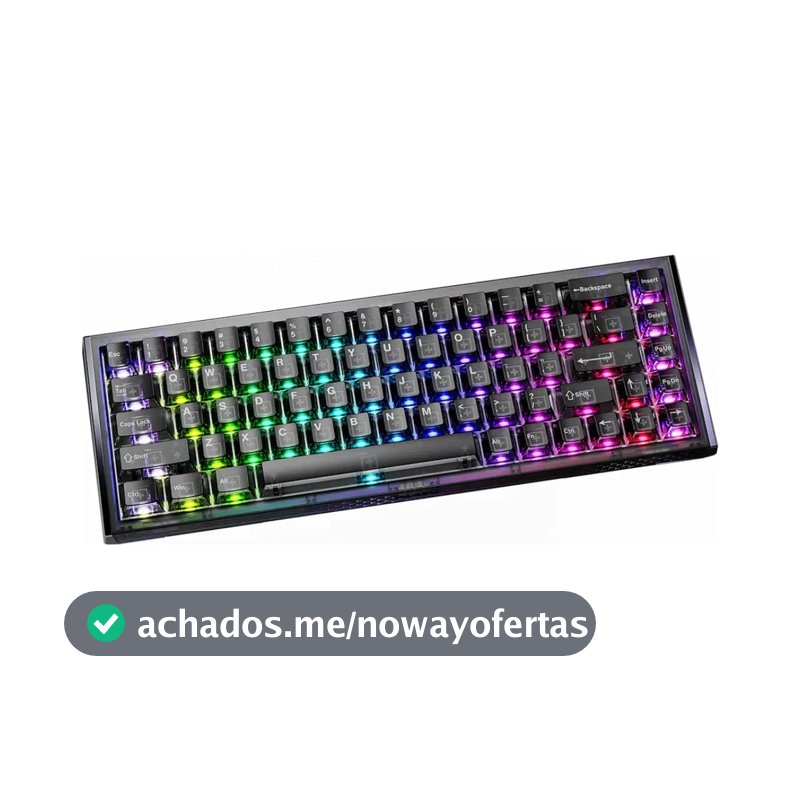 Teclado Gamer Magnético 8000hz Rapid Trigger 0,01mm Hot Swap Switch Ice Blade Cool68 Led Rgb Dareu Ice Black