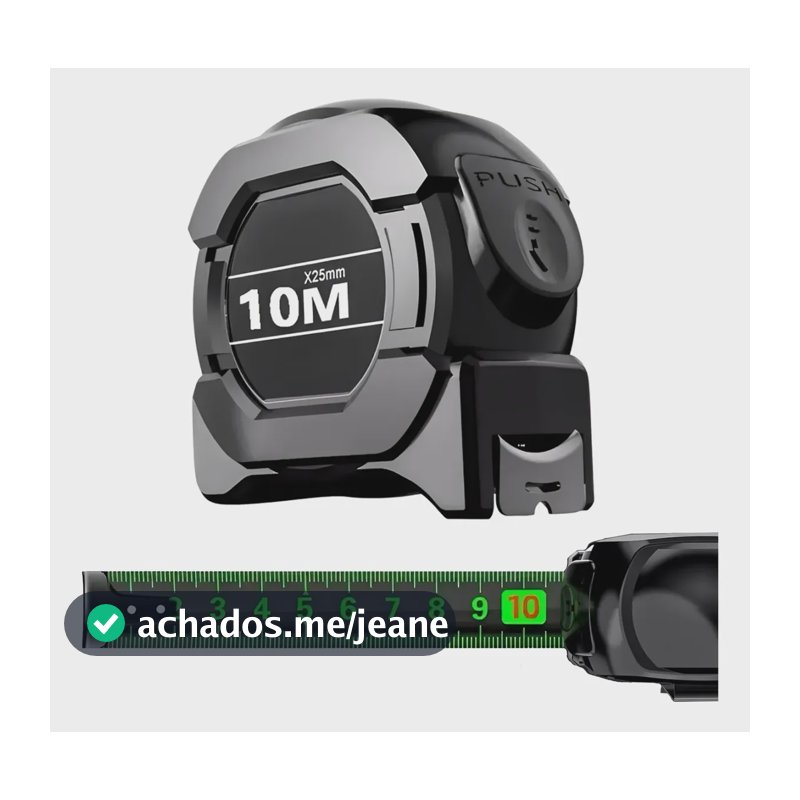 Trena 10 Metros Profissional Fita Métrica Fluorescente Trava