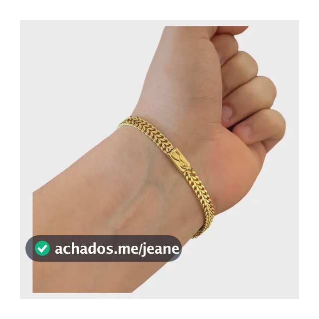 Pulseira Union 6mm Masculina Banhada A Ouro 18k