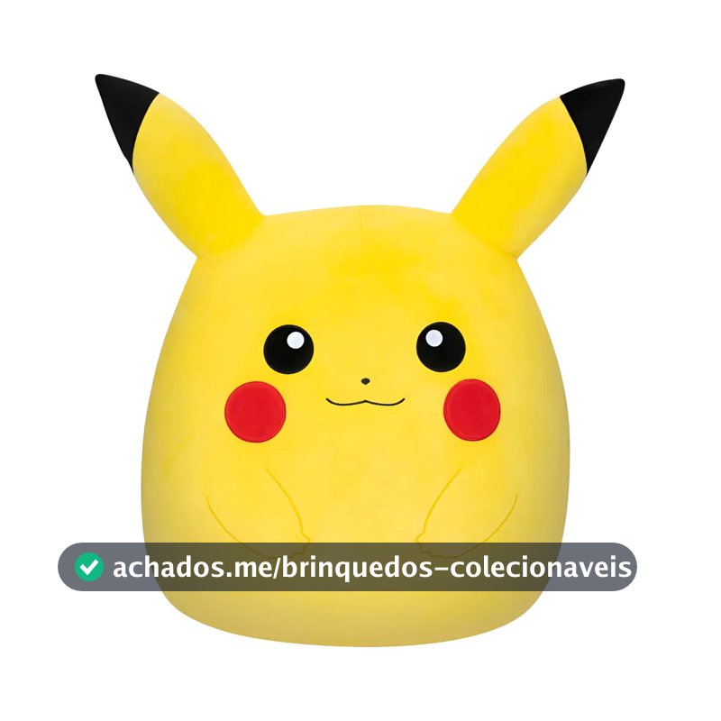Boneco Pelúcia de 25 cm do Pokémon Pikachu Amarelho Sunny Brinquedos