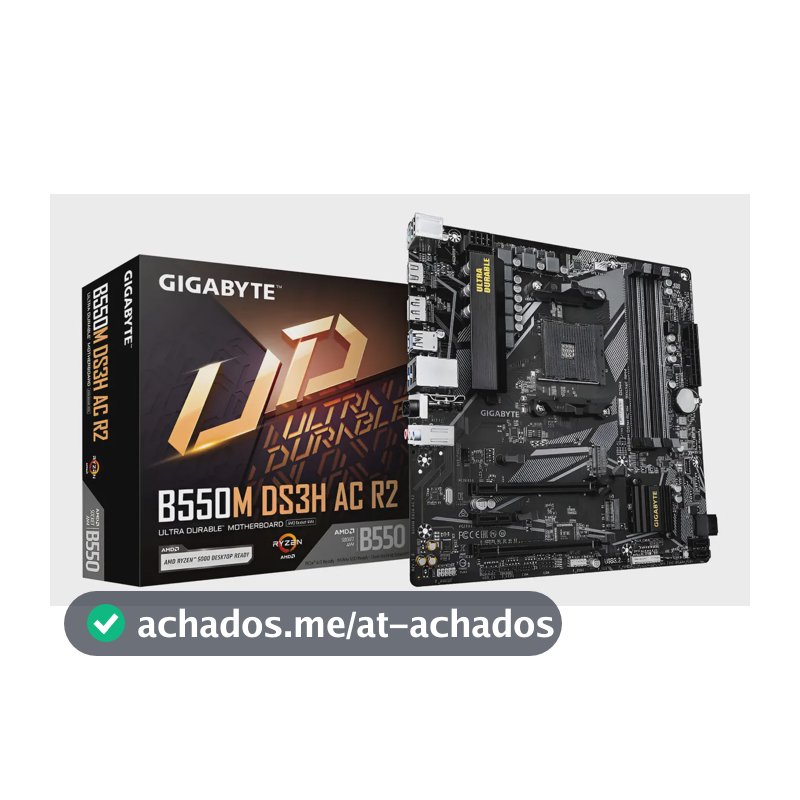 Placa Mãe Gigabyte B550m Ds3h Ac R2 Preto