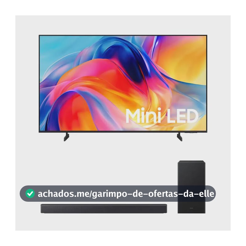 Samsung Smart Tv 65 Miniled 4k M75h + Soundbar Samsung B-series Hw-b450f