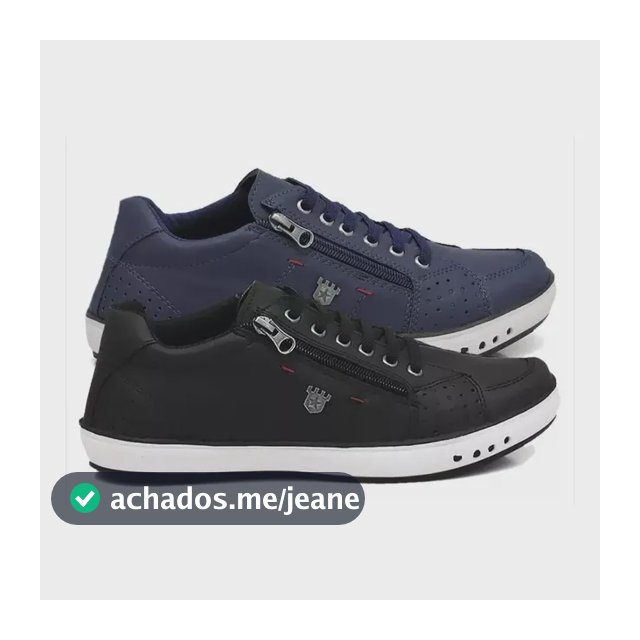 Kit2 Pares Sapatenis Casual Tenis Elástico Ziper Fácil Calce