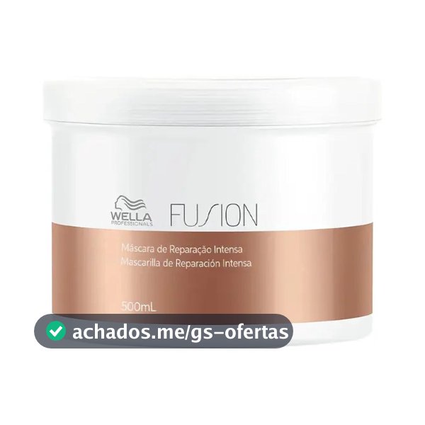 Máscara Wella Fusion Reconstrutora 500ml Cabelo Forte e Revitalizado