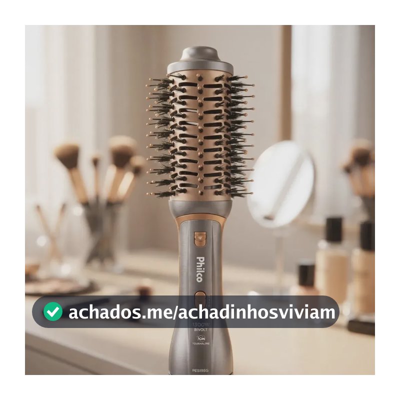 Escova Secadora Philco Pes19sg 3 Acessórios 1300w Cor Prata