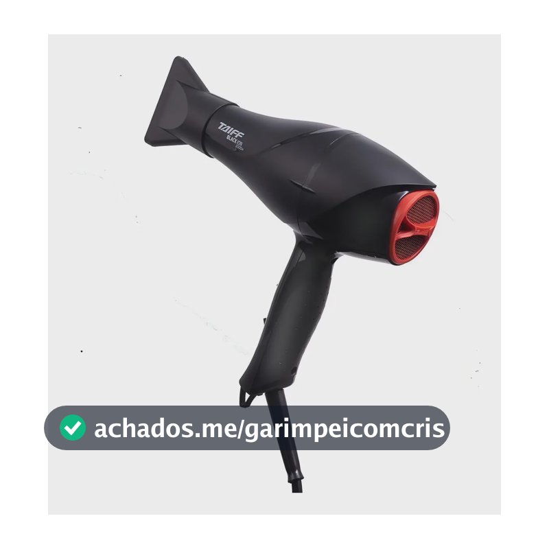 Taiff Black Ion Secador De Cabelo Profissional 2000w Cor Preto
