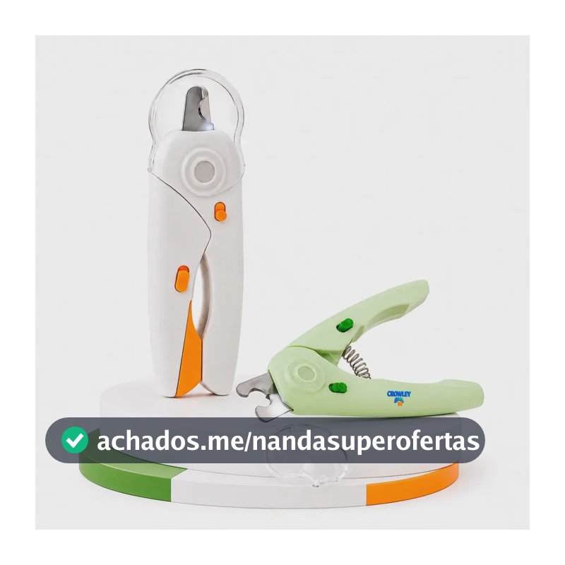 Alicate Cortador De Unha com Led e lixa Pet Cão Gato Pequeno Medio e Grande Porte - Crowley