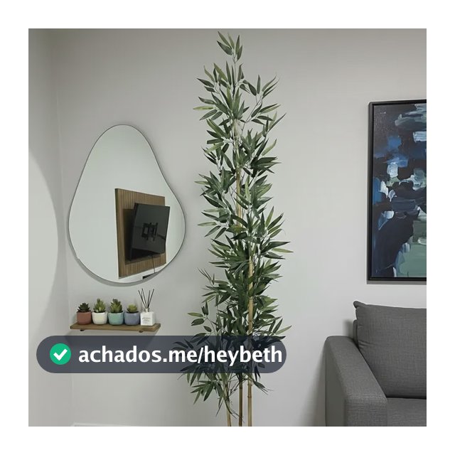 Bambu Artificial 2 Metros Grande Sem Vaso Decoração Verde