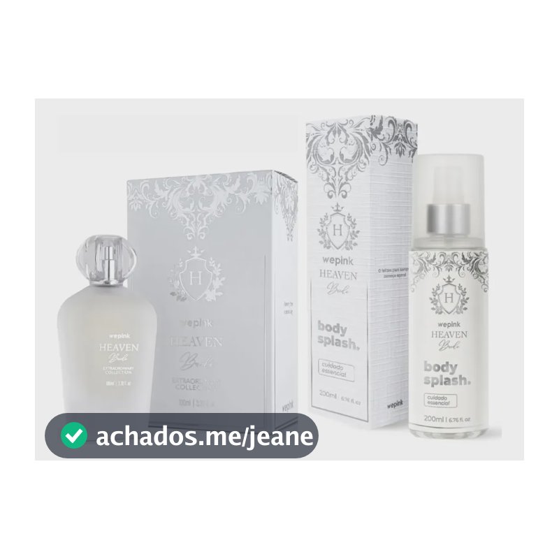 Heaven Bride - Kit Wepink Perfume E Body Splash. Original