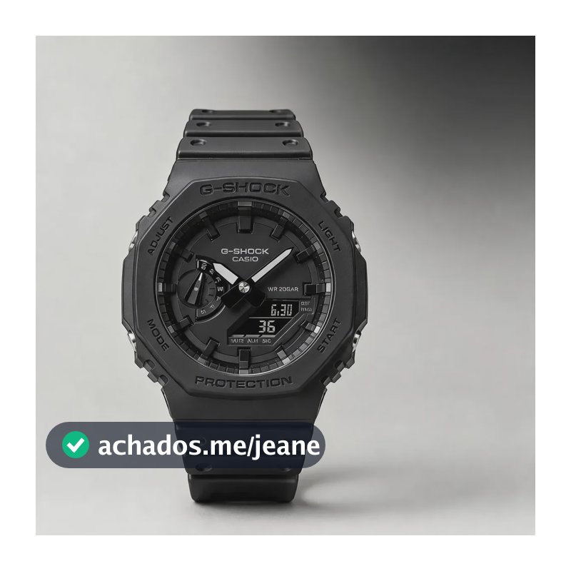 Relógio Casio G-shock Ga-2100-1a1dr Masculino Preto Carbon Preto