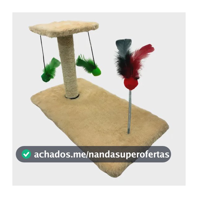 Arranhador Com Brinquedos Com Sisal  E Bolinhas