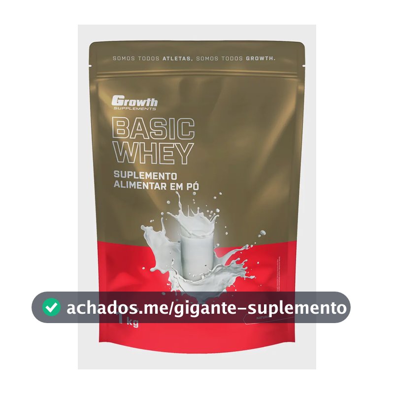 Proteína Growth Supplements Basic Whey em pó sabor Natural x 1kg