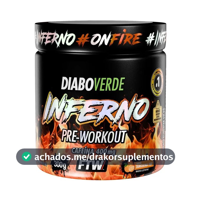 Suplemento FTW Diabo Verde Diablo en pó sabor tangerina fire x 300g
