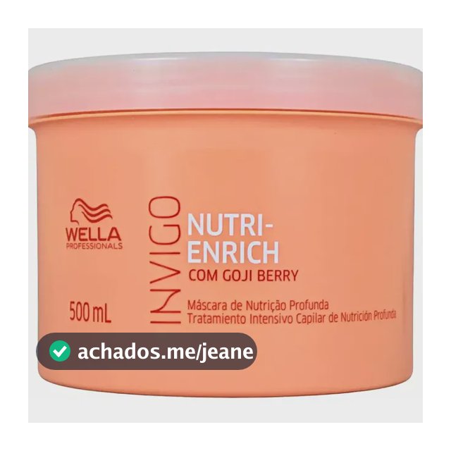Vella Enrich Invigo Máscara De Tratamento Profissional 500ml
