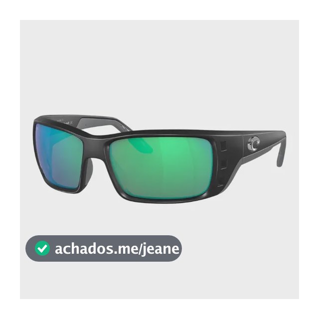 Óculos Costa Del Mar Permit Matte Black - Green Mirror 580g Verde Preto