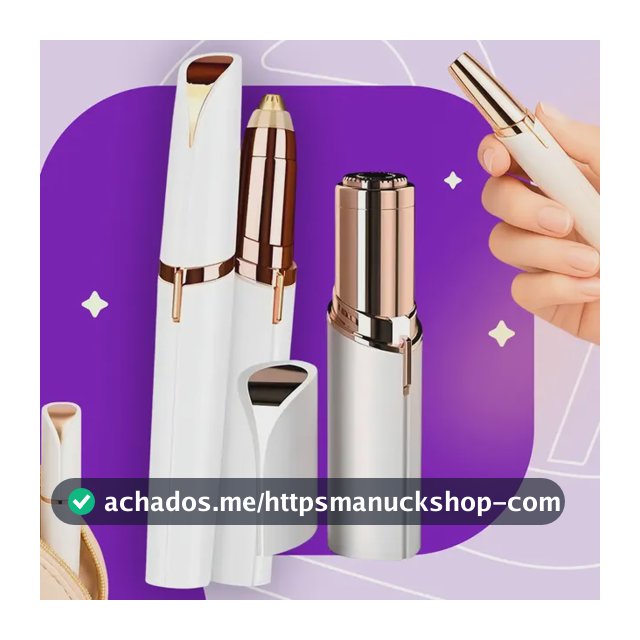 Kit Caneta Depiladora Sobrancelha + Batom Depilador Facial eletrico recarregavel - CROWLEY