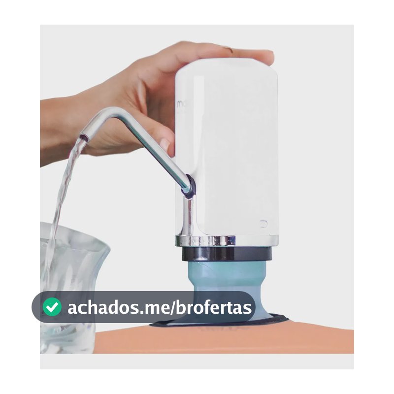 Bebedouro Bomba Elétrica Para Galão De Água Momo Lifestyle Cor Branco Bom-Dia