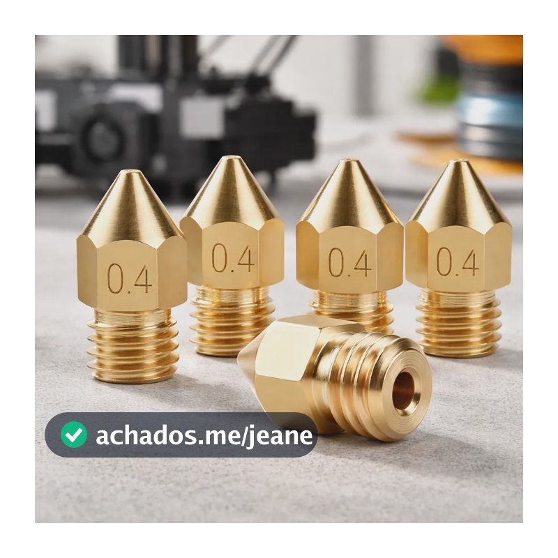 10 Bicos Creality Mk8 0,4mm / 0,6mm Latão Impressora 3d 0.4mm