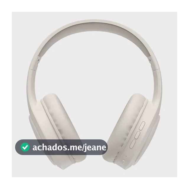 Fone De Ouvido Headphone Dapon H02d Bluetooth 5.1 Over-ear 22 Horas De Bateria Bege