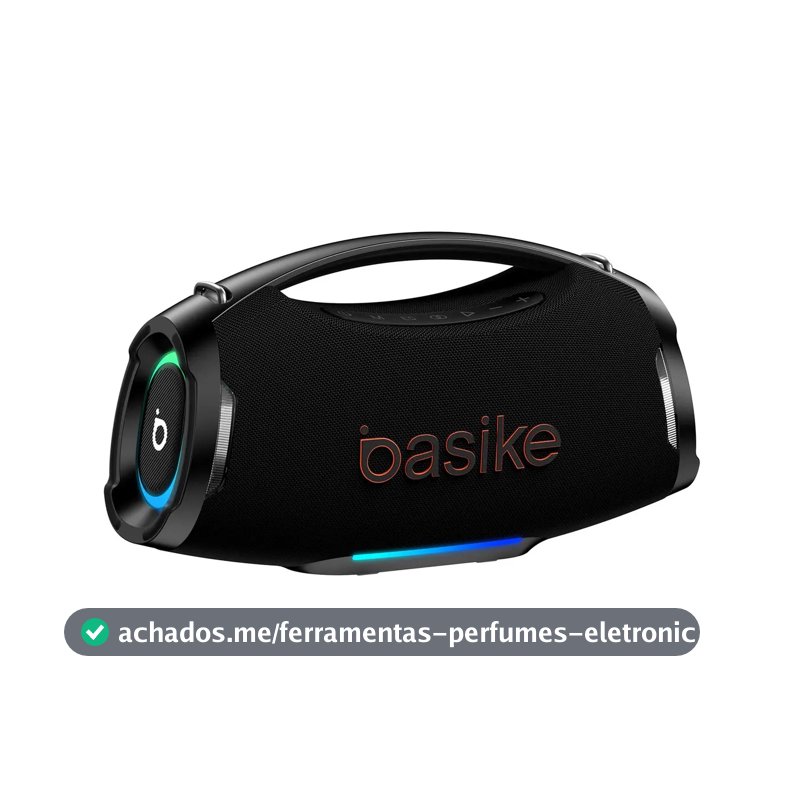 Caixa de Som Portátil Basike Bluetooth 200W Com Graves Reforçados e À Prova D'Água