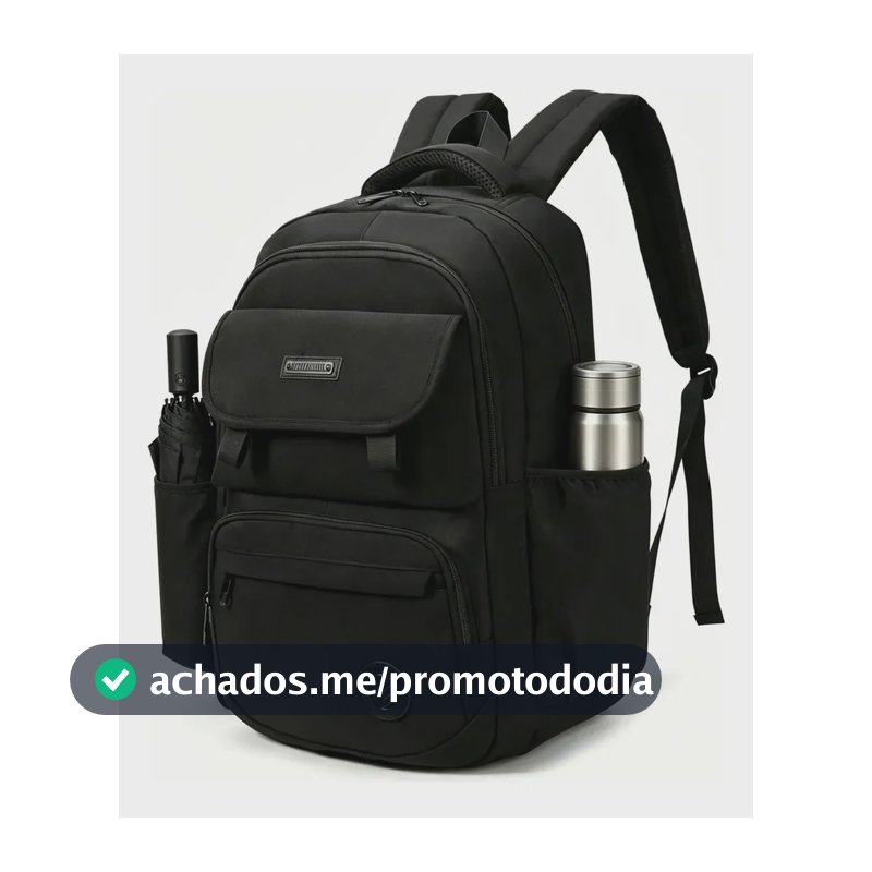 Mochila Reforçada E Impermeável Para Viagem Mochila Preto Liso