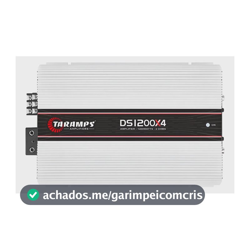 Amplificador Novo Taramps 1200w Entrada Entrada Rca Ds1200x4 Branco