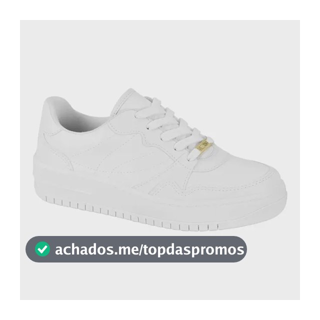 Tênis Vizzano Branco Feminino Flatform Confortável Sola Alta
