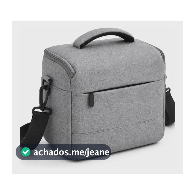 Mochila Case Câmera Dslr Profissional Transversal Sandora Cinza