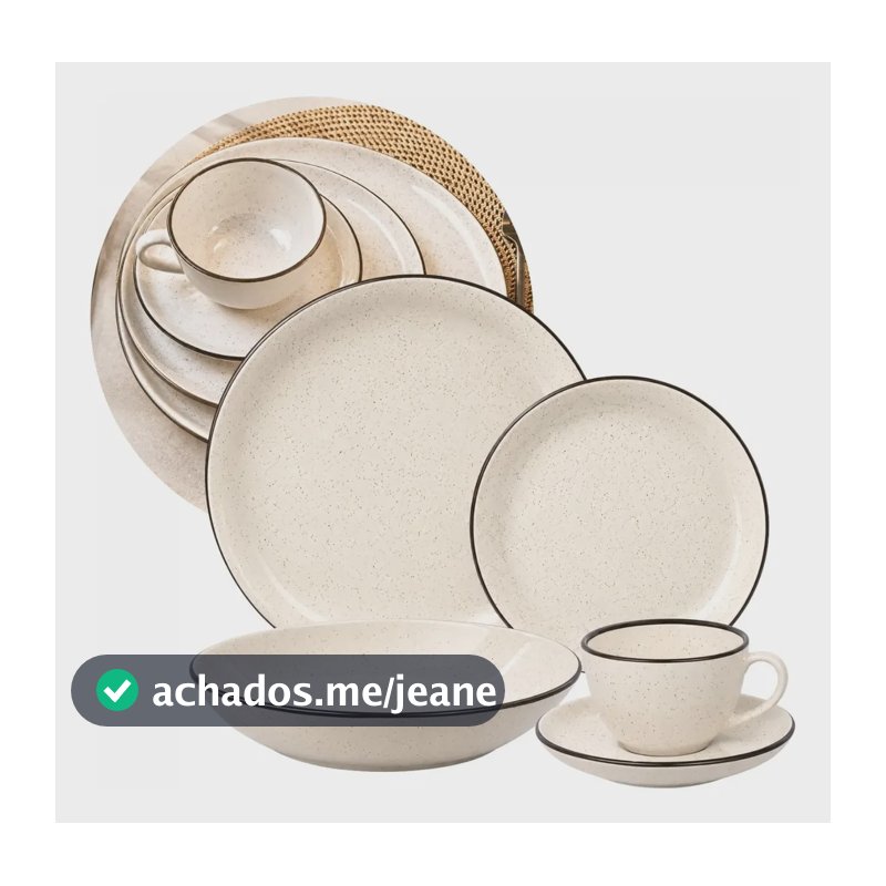 Aparelho De Jantar E Chá 20 Peças Oxford Flat Duna Cerâmica Rosa Lisa